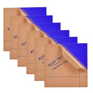 6 PCS Dark Blue Cast Acrylic Opaque (no-Transparent) Plastic Sheet 8 x 8 Inch (.118" Thick), for Signs, DIY Projects.
