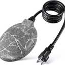 1 Pack Upgrade Bird Bath Heater for Outdoors in Winter, Pond Deicer 60 Watts Birdbath Deicer Water Heater Thermostatically Controlled with Auto Shut off Function for Patio Lawn (Frosted Gray)