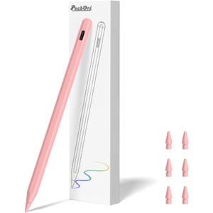 Pencil 2nd Generation for iPad 2018-2024 with Magnetic Wireless Charging Compatible with Apple iPad Pro 13(M4)/12.9/11,iPad Air 6(M2)/5/4/3,iPad mini 7(A17 Pro)/6/5,iPad10/9/8/7/6 Pink