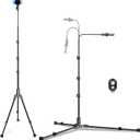 CAMBOFOTO 84" Phone Tripod, Tall Tripod Stand for Selfies with Flexible Gooseneck & Remote, Compatible with iPhone Android, Travel/Gopro/Ring Light/Webcam/Video Recording/Vlogging