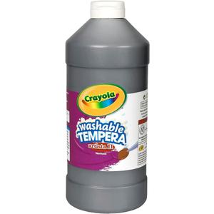 Crayola Washable Tempera Paint For Kids, Black Paint, Classroom Supplies, Non Toxic, 32 Oz Squeeze Bottle