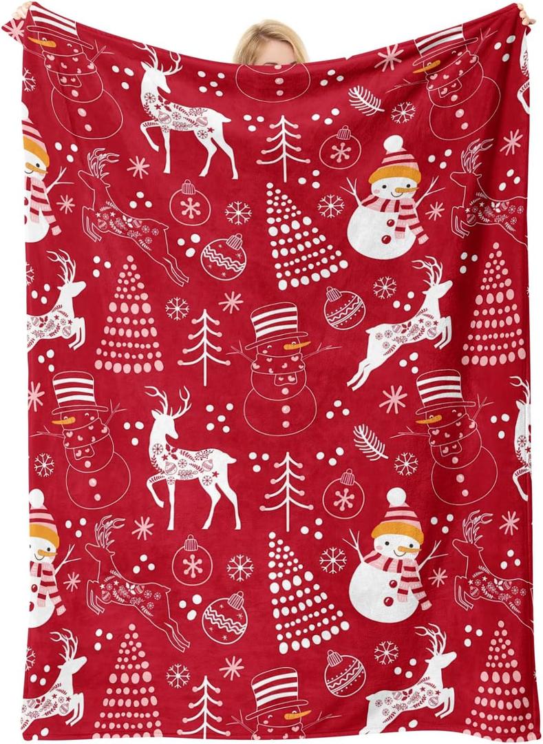 Christmas Blanket for Adults/Women/Boys/Kids, Holiday Fleece Throw Blanket for Couch/Sofa, Holiday Decor, Christmas Decorations/Gifts 40"x 60"
