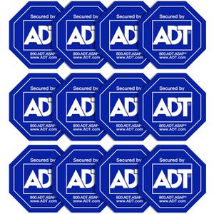 4 x 12 Pack Security Stickers, Safety Signs Waterproof Decals for Home Windows and Doors HD Printed