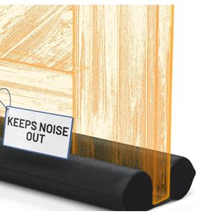 Everlasting Comfort 2 Sided Under Door Draft Stopper for Bottom of Doors - Quick Install, Keeps Heat In & Cold Air Out - Sound Proofing Foam Strip Gap Filler, Noise Blocker for Interior -Fits 30"-36"W