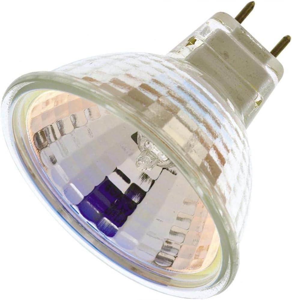 Satco S4626 20 Watt MR16 Halogen G8 Base 120 Volt Clear FL 36 Beam Pattern Light Bulb, With Lens