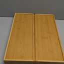 Utoplike Bamboo Expandable Kitchen Drawer Organizer, Adjustable Utensil Holder and Cutlery Tray Organiser, Drawer Divider for Silverware, Flatware, Knives in Kitchen, Bedroom, Living Room, 5 Slot (Large, Natural)