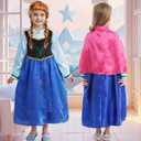 ZaisuiFun Princess Costume for Little Girls Kids Cosplay Dress Up Birthday Party Halloween Christmas Outfit, 6-7 Years(Tag 140)