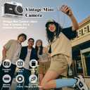Mini Keychain Camera,Retro 1080P Pocket Camera 32GB Card Ultra-Portable Tiny Video Recorder 6 Filters Small Vintage Bag Charm Travel Study Camping Party Snap Collectible Gift Kids Teens Adult Beginner
