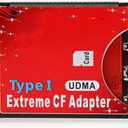 ChenYang SD SDHC SDXC to CF Type I Compact Flash Memory Card Adapter Reader Support16/32/64/128/256GB CF to SD Card Converter (Red)