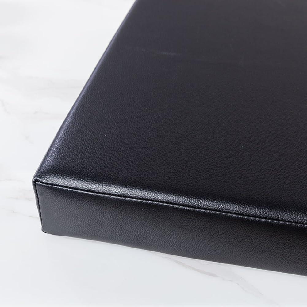 PU Leather Bench Cushion Waterproof Outdoor Furniture Bench Cushion, 2 count Thick High Density Foam Seating Pad for Kitchen Dining Garden Patio