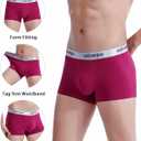 wirarpa Mens Trunks Underwear Cotton Boxer Briefs Short Leg Comfortable Underpants 4 Pack (XXXL)