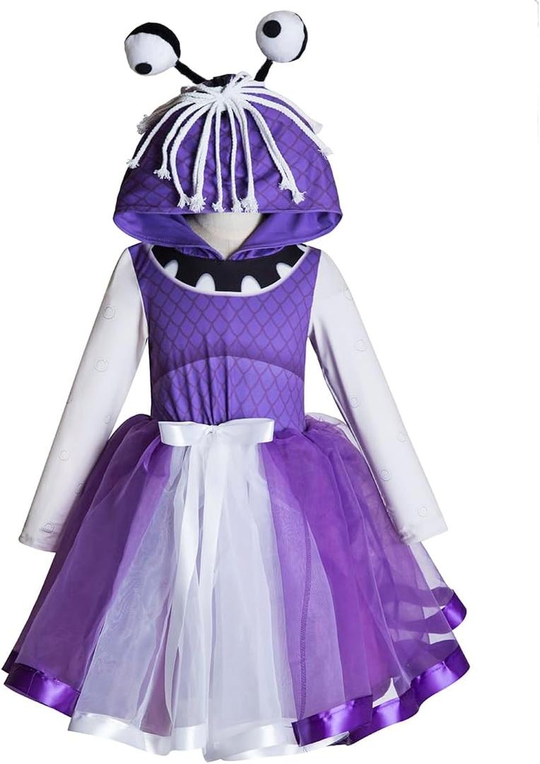 Toddler Monster Inc Boo Costume Costume girls tutu dress tutus for birthday (5T, Purple)