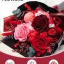 Bessol Flowers for Delivery Preserved Flower Bouquet Forever Fresh Flowers Birthday Gifts for Women Mom Anniversary Red Real Rose Gifts for Grandma Wife Girlfriend Sister Her from Daughter