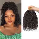 Vemet Goddess Locs Crochet Hair,8 Inch 9 Packs Faux Locs Synthetic Crochet Hair for Black Women, Boho Style Pre looped crochet with Curly Ends