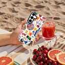 for Samsung Galaxy S24 Ultra Case, Retro Party Collage Pattern with Disco & Gin, Military-Grade Drop Protection, Pop Art Disco Soft Slim TPU Protective & Camera Protection for Girls (LightBalls)