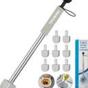 Pumice Stone Toilet Bowl Cleaner,16.7Inch Toilet Pumice Stone with Handle Cleans Hard Water Ring Calcium Buildup&Stains for Toilet Bath Kitchen Household Cleaning (MTS-Grey)