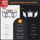 450W 2024 Plus New Upgraded LED Outdoor Flood Light, 45000LM 6000K Daylight White IP66 Waterproof, Stadium Lights, 3 Heads Adjustable Outdoor Floodlight Security Lights for Yards, Patios, Street (Black)