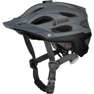 Bosoar Mountain Bike Helmet,Adult Cycling Helmet with Camera Mount and Detachable Visor for Men Women Youth,Suggested Fit 55-61 Cm