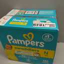 Pampers Swaddlers Diapers, Size 0 (up to 10 lbs), 140 Count, Absorbent, Keeps Baby Dry and Comfortable, Skin Safe Disposable Baby Diaper (Packaging May Vary) (Newborn)