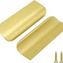 Goldenwarm 10 Pack Kitchen Cabinet Handles 3 Inch Gold Finger Pulls for Cabinets Matte Gold Edge Pulls for Dresser Drawers Modern Kitchen Hardware, Aluminum Alloy (Hole Center:76mm(3in))