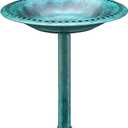 VIVOSUN 28 Solar Bird Bath, Solar Powered Pond Fountain Combo Set for Outdoors, Gardens, Patio, Yard, Deck, Green (Green with Pump)