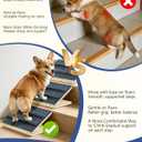 Dog Ramp for Stairs for Small Dogs Up to 40 lbs - Adjustable Dog Stair Ramp with Non-Slip Carpet, Foldable Pet Ramp for Stairs, Dog Ramp Stairs for Senior Dogs, Puppies, Bed, Sofa (4-Pack)