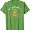 Holy Blockamole Volleyball Cute Funny T-Shirt (Small, Grass Green)