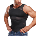 Compression Shirt for Men Slimming Undershirt Body Shaper Tank top for gynomastica Sleeveless Shapewear Vest Men, Size M