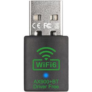 WiFi 6 USB Adapter with Bluetooth 5.4, AX900Mbps Dual Band 2.4G/5G, Plug and Play,Suitable for Computers, Keyboards, mice, Printers, Headphones and Speakers