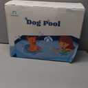 Peteast Foldable Dog Pool - Extra Large 71" x 39" x 12" Hard Plastic Portable Pet Bath Tub with Non-Slip & Reinforced Stability, Collapsible Design for Indoor Outdoor Backyard Use (Blue)