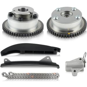 MOTOALL 24350-2E201 Intake and Exhaust Timing Chain Kit Camshaft Phaser 24370-2E200 Fit for Kia Forte Forte5 Optima, for Hyundai Elantra Sonata Tuscon Replace