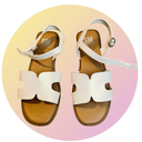 SM New York White Sandals
, Size 4