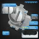 Marsram Electronic Throttle Body Compatible with Jeep Cherokee Wrangler, Chrysler 200 300, Dodge Avenger Journey Challenger, Ram 1500 C/V Pro Master 1500 2500 3500, Replace 5184349AB S20203 5184349AC