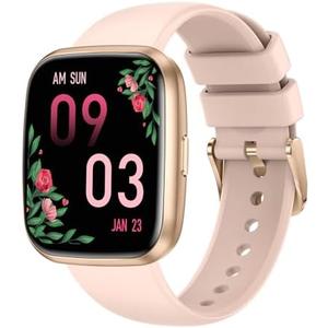 Smart Watches for Women, 1.75" Bluetooth Call, AI Voice Smartwatch, 24/ 7 Heart Rate Monitor, Blood Pressure/ SpO2/ Sleep Tracker, IP68 Waterproof, 100+ Sports Fitness Tracker for Android iOS Pink
