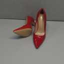 Elisabet Tang Women Pumps, Pointed Toe High Heel 4.7 inch/ 12cm Party Stiletto Heels Shoes Red 7.5