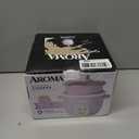 AROMA CoreCoat Rice Cooker with Pop-Up Food Steaming Basket (4 Cups Cooked, 2 Cups Uncooked, 1 Qt) (Lilac)