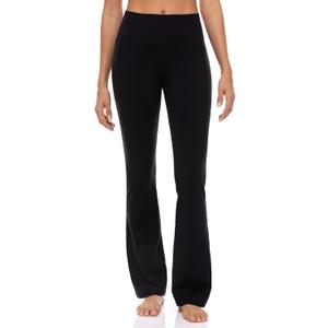 Ukaste Women's Petite Flare Yoga Pants 26" - High Rise Casual Workout Gym Leggings (Black, 2)