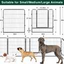 VISCOO Dog Playpen Outdoor, 16 Panels 32" H Dog Pen Indoor, Metal Dog Fence Outdoor, Pet Fence for Large/Medium/Small Dogs, Indoor Puppy Playpen, Foldable Heavy Duty Exercise Pen for RV,Camping,Yard