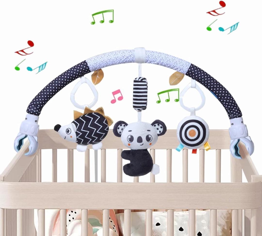 Pau1Hami1ton Baby Stroller Arch Toys, Car Seat Toys,Bouncer Toy Bar/Mobile for Bassinet, Adjustable Baby Hanging Toys Fit for Crib Bed, Stroller, Car Seat, Baby Gifts.S-19 (Koala)