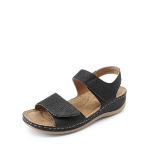 DREAM PAIRS Women's Comfortable Dressy Flats Sandals Open Toe One Band Casual Walking Sandals for Summer,Size 10, Black