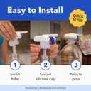 Magic Tap Automatic Drink Dispenser for Fridge, Black (1 Pack), No Spill Milk Dispenser for Fridge, Automatic Milk Dispenser Pump for Gallon Jugs, Water & Juice, Fits Most Bottles, Batteries Required