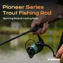HANDING Pioneer Ultralight Fishing Rod 2-Piece Spinning Rod & Baitcaster Rod Trout Fishing Rod with 24T Carbon Fiber EVA Handle for Trout Crappie Bluegill Yellow Perch Smallmouth White Bass