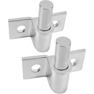 2 Pack Wall Mount Gate Hinge, Wood Fence Link Gate Hinges with 5/8 Hinge Pin Diameter Heavy Duty Outdoor Post Chain Hinge Galvanized Steel-Horizontal Mount (Medium, Silver)