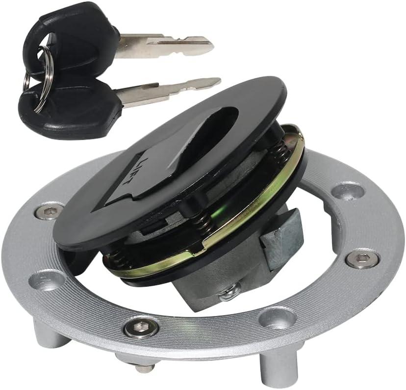 Motorcycle Gas Cap Fuel Cap for Suzuki GS500 SV650 VX800 RF900 DR800 GSX600 GSX750 GSX1100 GSX1200 GSX1400 GSXR600 GSXR750 GSXR1000 GSXR1100 TL1000R TL1000S - Black Metal