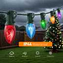 C7 Multicolor Christmas Lights Outdoor, 25FT Vintage String Lights with 27 Clear Colorful Bulbs for Patio, Garden, Porch Decor, Waterproof Connectable, Classic Incandescent Glow