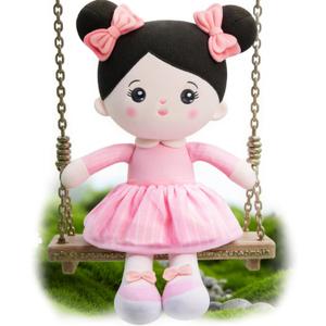OUOZZZ Soft Plush Baby Doll 12.6 Inch, Asian Black Hair Snuggle Buddy | Perfect Birthday Toy & Gift for 1 Year Old Girls, Cuddly Companion Suitable for Infants & Toddlers