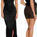Popilush Womens Shapewear Maxi Dress Multi Way Wear Off The Shoulder Bodycon Long Cocktail Formal Dresses L