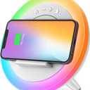 Bluetooth Speaker with Lights, Wireless Charging Speaker, Best Birthday Gift Ideas Teenage,Applicable for Bedroom/Teen Girl Gifts/Please use The Original Adapter(5W Wireless Charging)