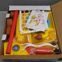 Ancaixin 4-in-1 Toddler Basketball Hoop & Soccer Goal with Golf Ring-Toss, Toys for 1 2 3 Year Old Boys Girls, Montessori Musical Sports with Light Toys for Baby 12-18 Months, Christmas Birthday Gifts (Yellow)