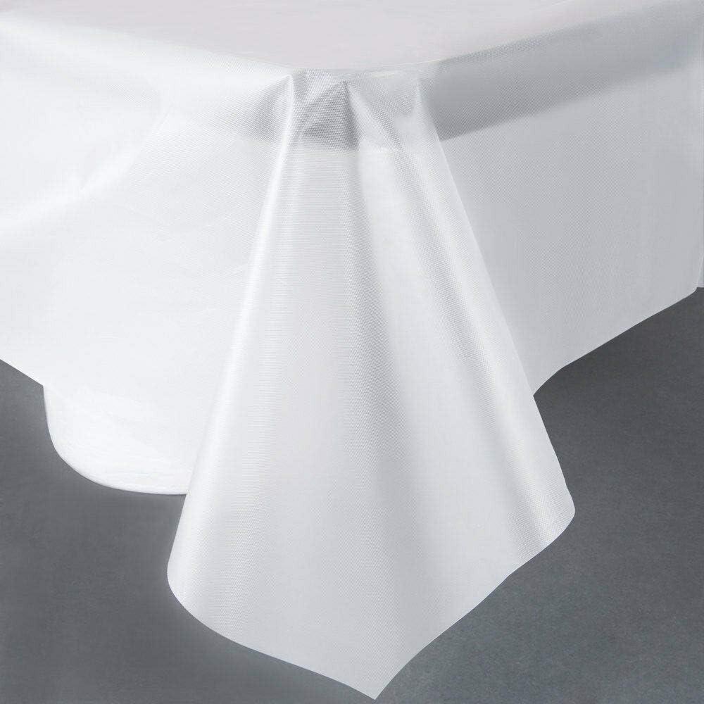 3 Pack Clear, Rectangle Disposable Plastic Tablecloth for Picnic, Birthday, BBQ, Party, Wedding (Clear, Rectangle, 54in. X98in.)